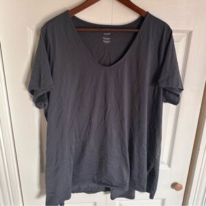 J. Jill Slate Gray V-Neck Short Sleeve Tee